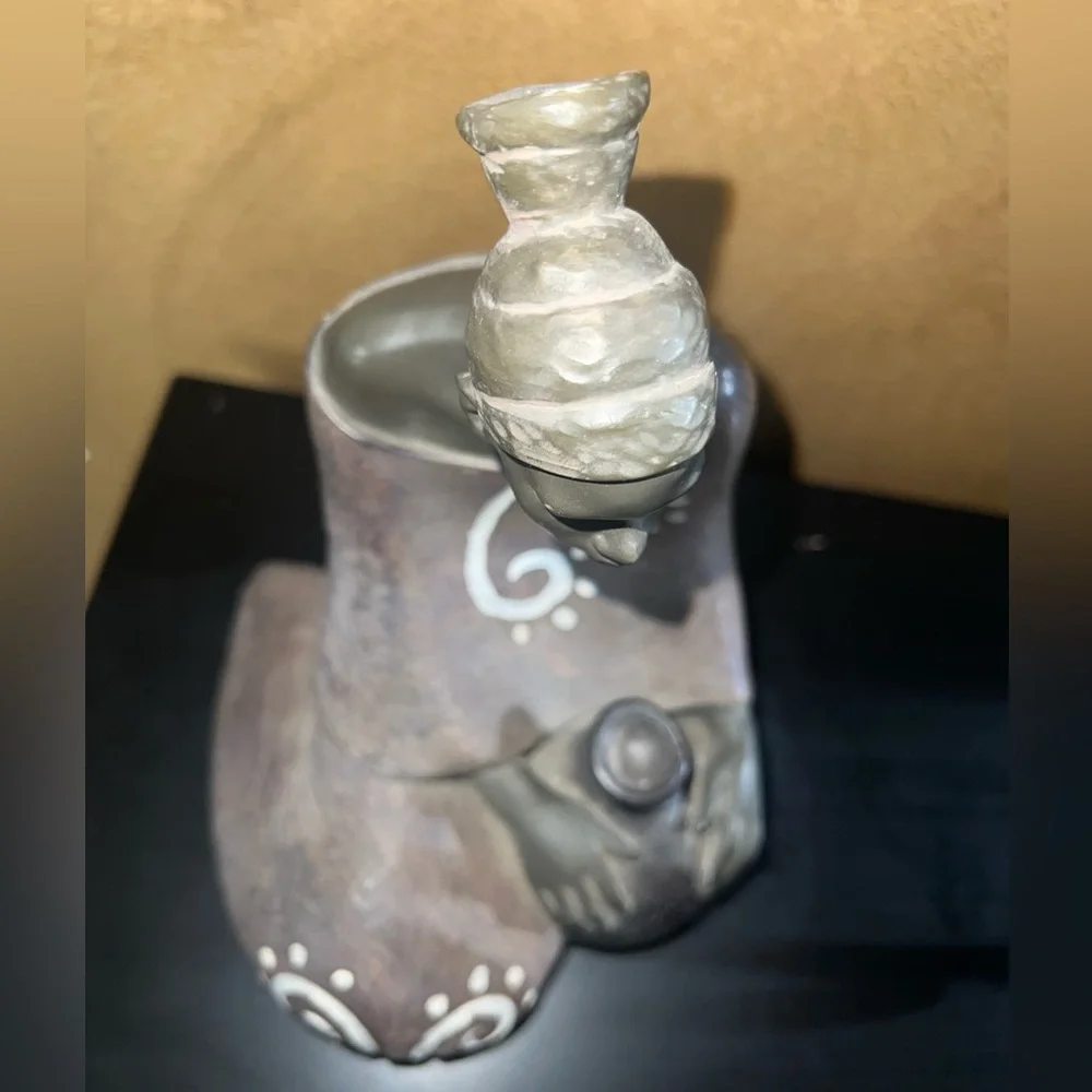 SEYMOUR MANN Handcrafted African Themed Figurine Woman With Pottery - Picture 12 of 12